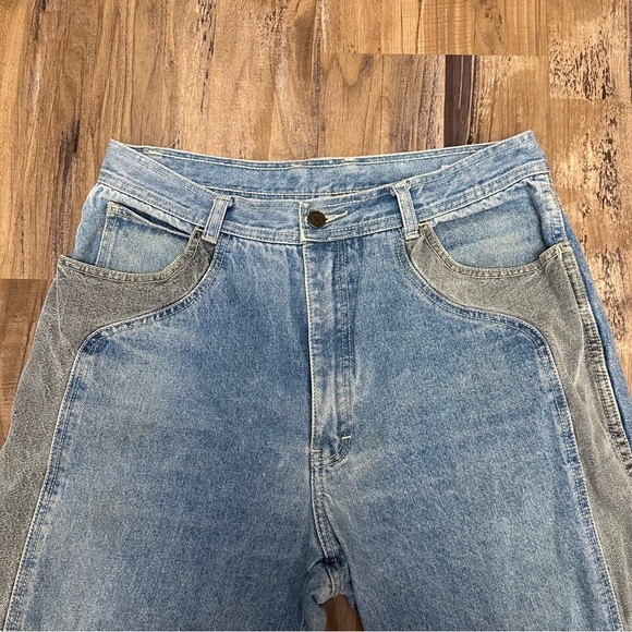 VTG 80s Retro Sergio Valente Two Tone Western Jeans - Picture 2 of 11